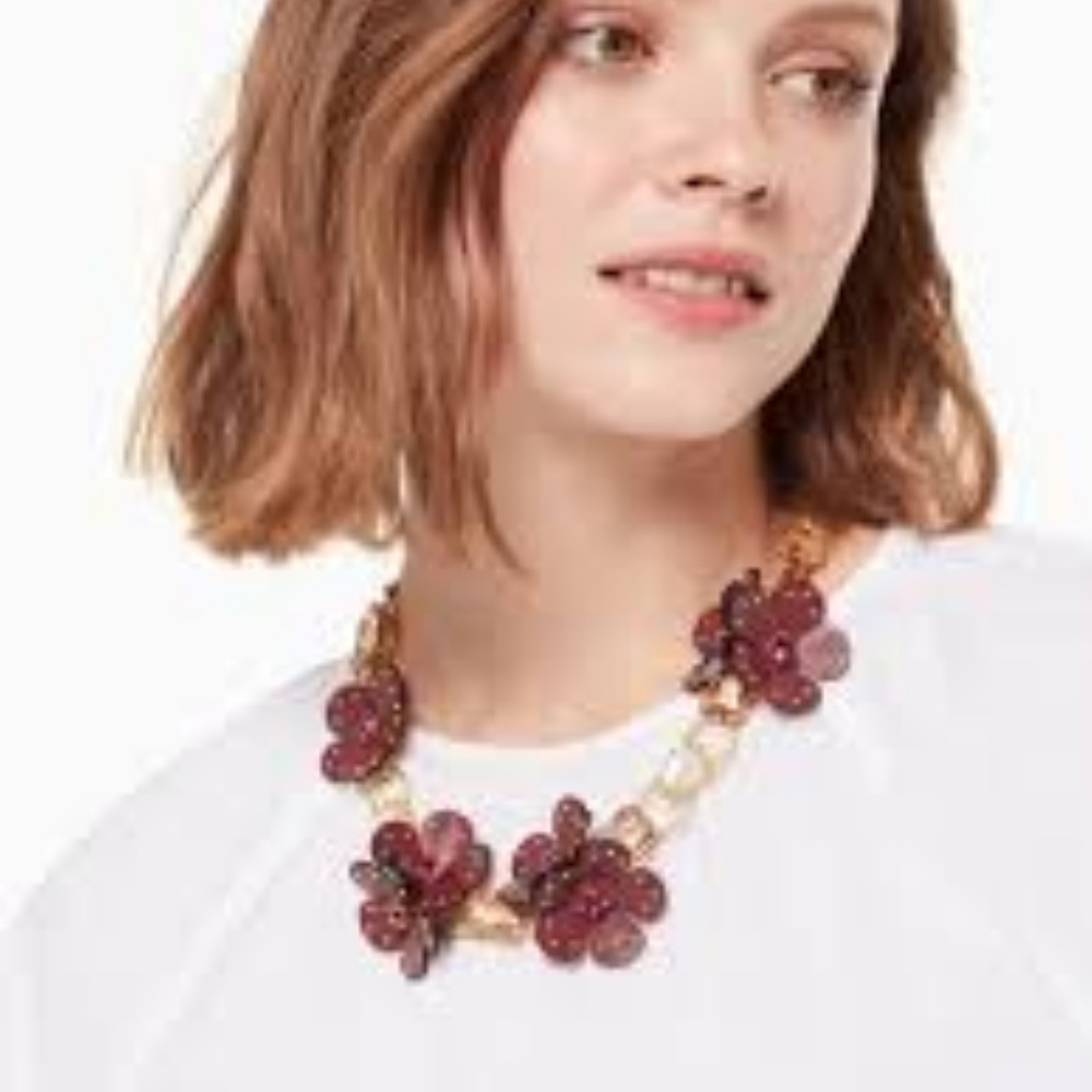 KATE SPADE BLOOMING BLING LEATHR STATEMENT CHOKER